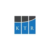 KTR letter logo design on WHITE background. KTR creative initials letter logo concept. KTR letter design. vector