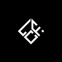 LCF letter logo design on black background. LCF creative initials letter logo concept. LCF letter design. vector