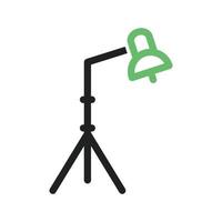 Light Stand I Line Green and Black Icon vector