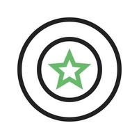 línea de insignia icono verde y negro vector