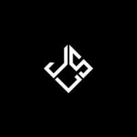 diseño de logotipo de letra jls sobre fondo negro. concepto de logotipo de letra inicial creativa jls. diseño de letra jls. vector