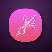 Radish color app icon vector