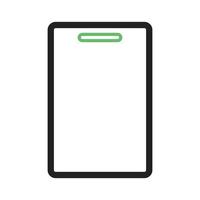 Cutting Board Line Green and Black Icon vector