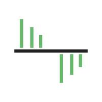 Graphical Representation Line Green and Black Icon vector