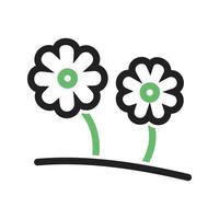 Spring Line Green and Black Icon vector