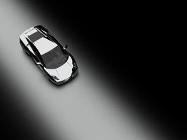 coche deportivo sobre un fondo oscuro foto