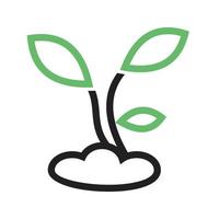 Plants Line Green and Black Icon vector