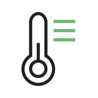 Low Temperature Line Green and Black Icon vector