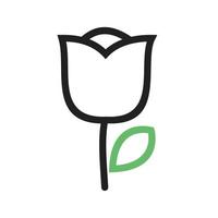 línea rosa icono verde y negro vector