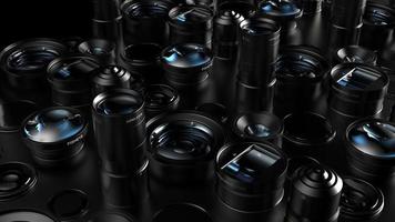 variedad de lentes para cámaras y teléfonos foto