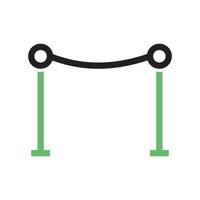 Limit Line Green and Black Icon vector
