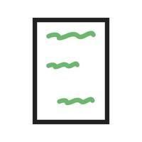 Scribbles Line Green and Black Icon vector