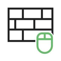 Wireless input device Line Green and Black Icon vector