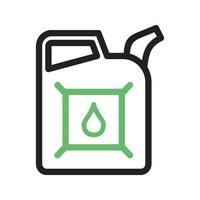 Oil Can Line Green and Black Icon vector