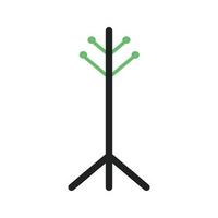 Coat Stand Line Green and Black Icon vector