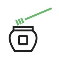 Applicator Line Green and Black Icon vector