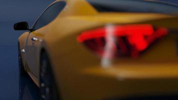 auto yellow. 3d illustration of fragments of vehicles on a white background. photo