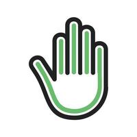 Accessibility Line Green and Black Icon vector
