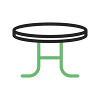 línea de mesa de café icono verde y negro vector