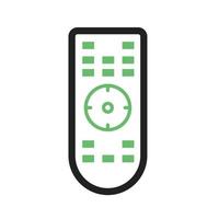 Remote Line Green and Black Icon vector