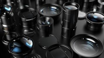 variety of lenses for cameras and phones photo