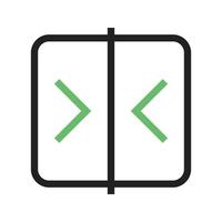 Compare Line Green and Black Icon vector