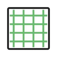 Grid On Line Green and Black Icon vector
