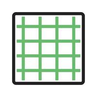 Grid On Line Green and Black Icon vector