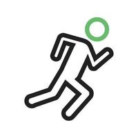 Running Line Green and Black Icon vector