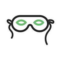 Mask Line Green and Black Icon vector