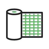 Buckram Line Green and Black Icon vector