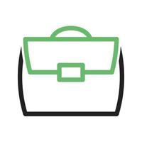Briefcase Line Green and Black Icon vector