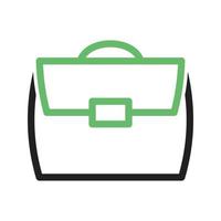 Briefcase Line Green and Black Icon vector