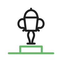 Motivation Skills Line Green and Black Icon vector