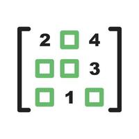 Solve Problem Line Green and Black Icon vector