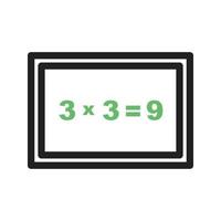 Arithmetic Line Green and Black Icon vector