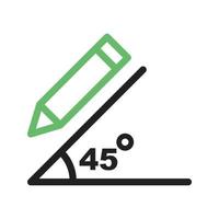 Studying Geometry Line Green and Black Icon vector