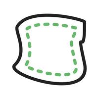 Patch Line Green and Black Icon vector