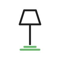 Lamp Line Green and Black Icon vector