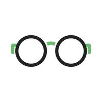 Glasses Line Green and Black Icon vector