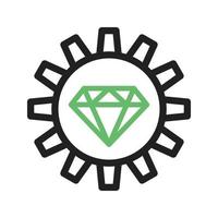 Code Optimization Line Green and Black Icon vector