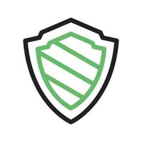 Data Security Line Green and Black Icon vector