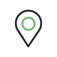 Location service Line Green and Black Icon vector