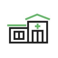 Emergency Room Line Green and Black Icon vector