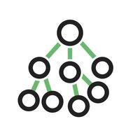 Web Convertion Line Green and Black Icon vector