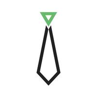 Tie Line Green and Black Icon vector