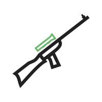 Sniper Line Green and Black Icon vector