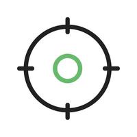 Target Line Green and Black Icon vector