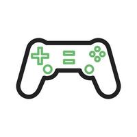 consola de juegos i línea icono verde y negro vector