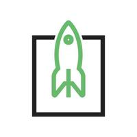 Business Launch Line Green and Black Icon vector